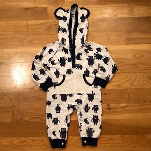 3/$12💰Baby Boy Hooded Bear Jumpsuit